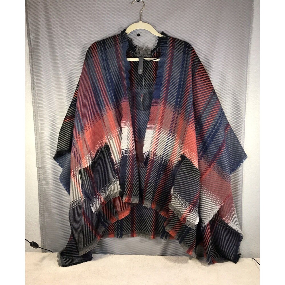 Vince Camuto Women's Wrap One Size Multicolored Plaid